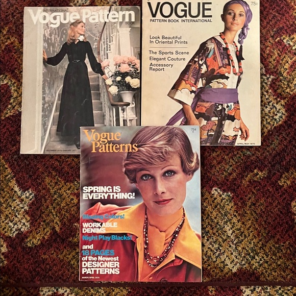Vogue | Office | Vintage 6s 70s Sewing Pattern Magazines Lot Vogue ...